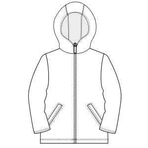 Moldes de confeccion para NENES Camperas Campera 0004